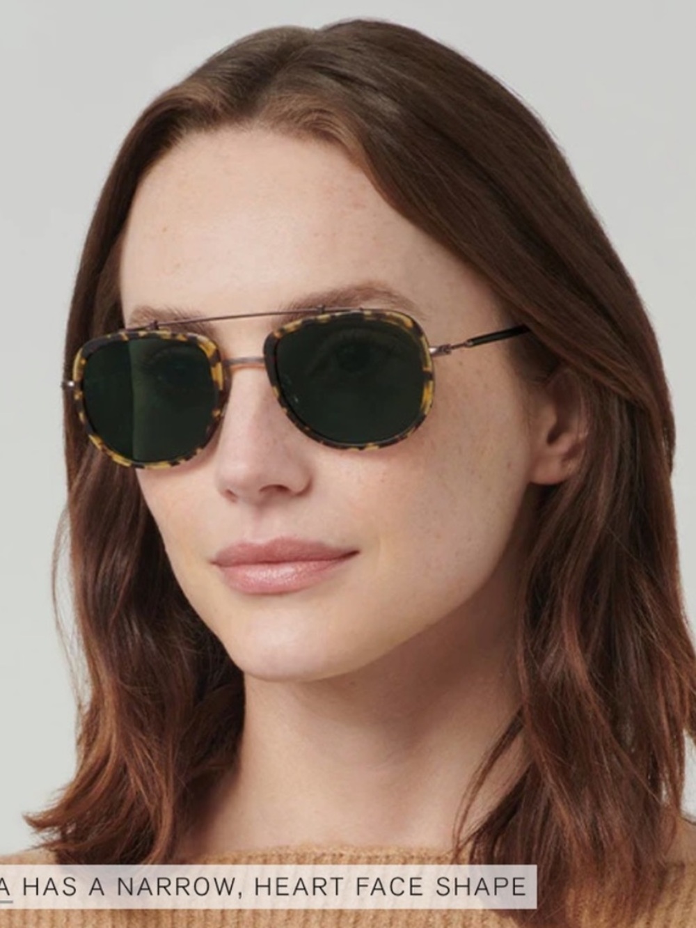KREWE Breton in Matte Brindle Polarized sunglasses with gold hardware